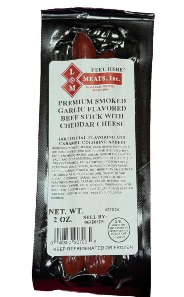 garlic with cheddar cheese beef stick
