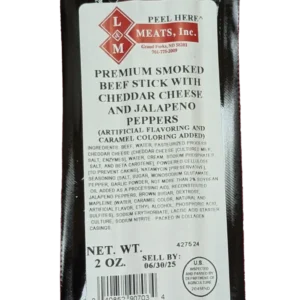 Cheddar Cheese and Jalapeno Beef Stick